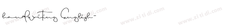 handwriting English字体转换